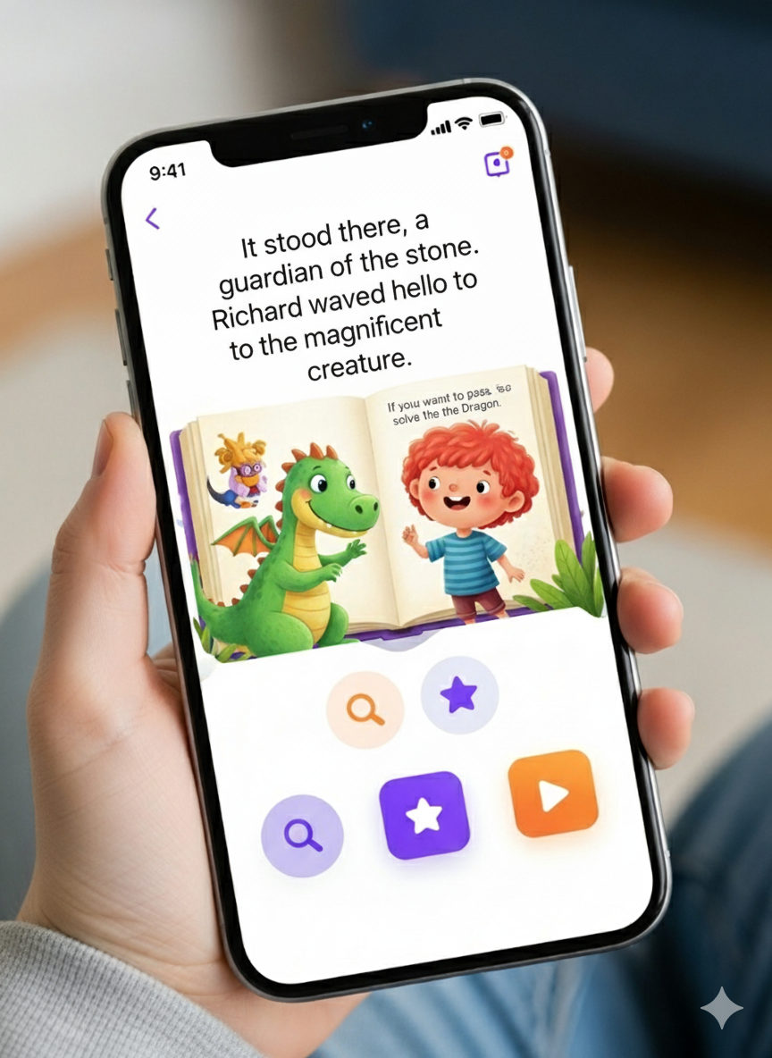 Magic Story Makerz app feature - AI generated story illustration 5